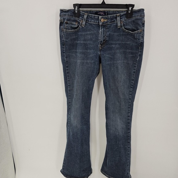 Levis 518 Superlow Bootcut‎ Jeans Womens 13 Blue Stretch Low Rise Medium Wash - Picture 13 of 13